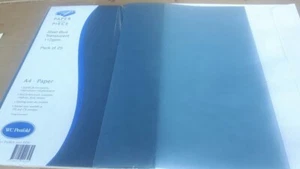 Penfold Translucent Steel Blue Semi Sheer Vellum Paper 112gsm Dark Blue 63F009 - Picture 1 of 3