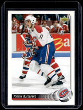 1992 Upper Deck #498 Patric Kjellberg RC Montreal Canadiens