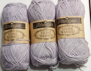 Scheepjes STONE WASH Garn Baumwolle Acryl Mix 3er Set - FLIEDER QUARZ - Bild 1 von 4