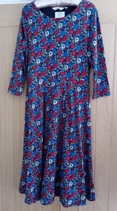 EX New Seasalt Size 12, 14 The Moules Dress Floral Burst Dark Night Black / Red - Picture 1 of 5