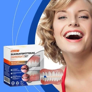 Kit protesi in silicone faccette copri denti dentali set denti finti a scatto. - Foto 1 di 10