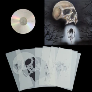 Schablone Schädel mit Mädchen Airbrush Schablonen  310 & AnleitungsCD - Bild 1 von 1