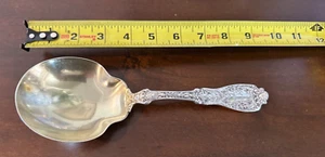 GORHAM 1901 FLORENTINE 9” LARGE CASSEROLE SPOON FABULOUS LOOK VERY RARE - Picture 1 of 23