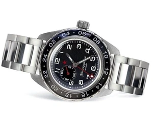 Vostok Komandirskie 02019A GMT Military Automatic Watch - Picture 1 of 6