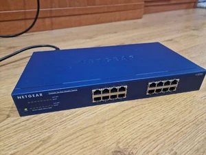 Netgear Prosafe 16 Port Gigabit Switch JGS 516 v2 With Power Supply, Working - Picture 1 of 6