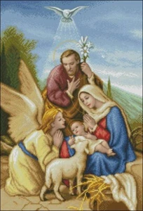 SCHEMA PUNTO CROCE PRESEPE NATALE NATIVITA JESUS CROSS STITCH USB DVD MICRO SD - Picture 1 of 5