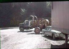 1977 Parking Lot Scene - Trailer / Car / Truck / Construction - Vintage Slide