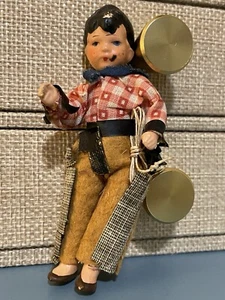 1920-1940’s VINTAGE COWBOY doll Toy, rope - Picture 1 of 7