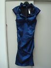 Xscap Cocktail Prom Dress 12 Shimmer Blue Cap Sleeves Lined