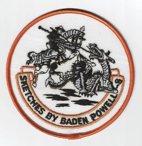 UK SCOUT - BADEN POWELL SCOUTING PARA NIÑOS BOCETOS PARCHE #8 ~ ST GEORGE & DRAGON - Imagen 1 de 2