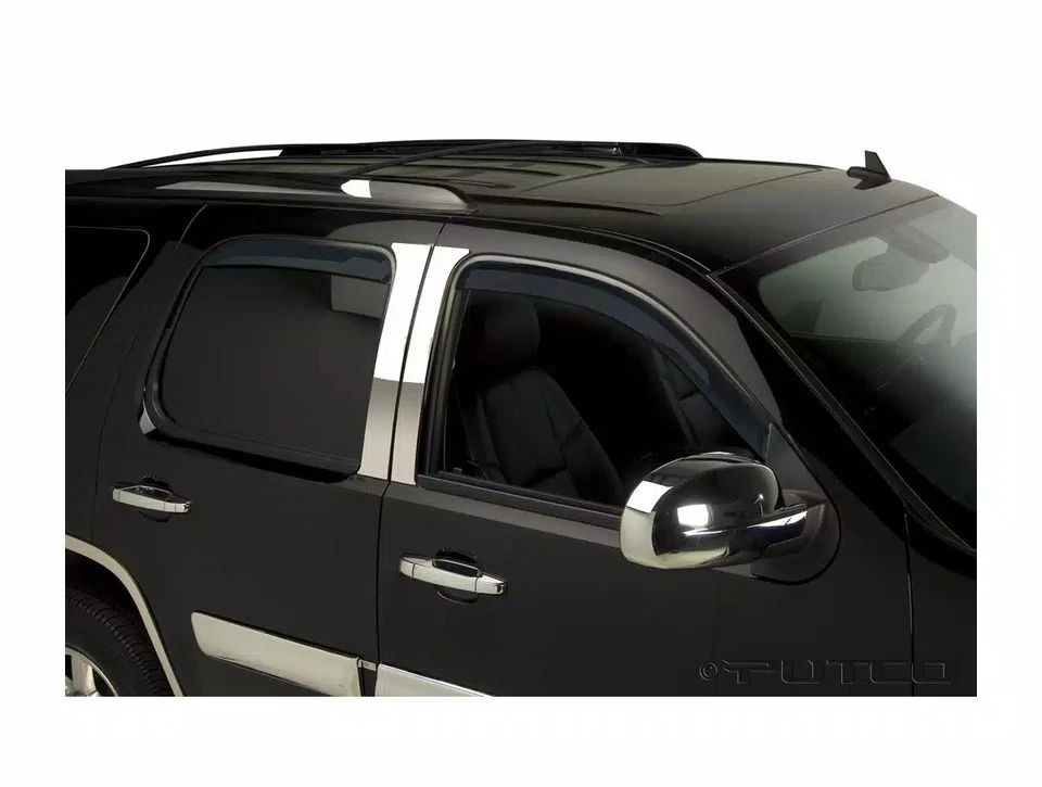 Putco In-Channel Window Visors For Chevy Silv 1500 08-14 Front/Rear Extended Foto 1 de 4
