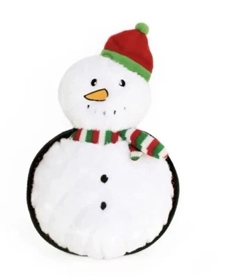 ZippyPaws Z-Stitch Holiday Grunterz Snowman Dog Toy - Squeaker - NO Stuffing NEW - Image 1 of 4