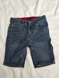 Levis 511 Size 8 Reg Youth Boys Denim Jean Shorts Adjustable Stretch Waist - Picture 1 of 8