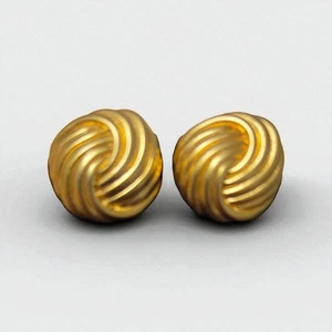 gold knot earrings vintage - Picture 1 of 2