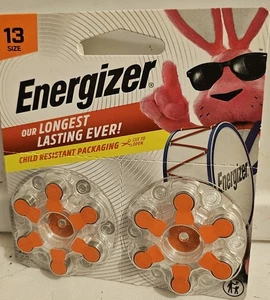 ENERGIZADOR TAMAÑO 13- Baterías para audífonos TAMAÑO 13-PESTAÑA NARANJA-PAQUETE DE 12-NUEVO - Imagen 1 de 1