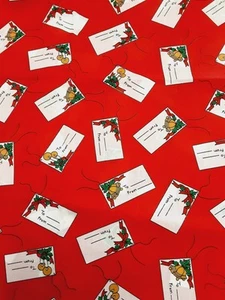 Fabric Holiday Christmas Present Tags 3 Yds 12 In X 44 - Picture 1 of 4