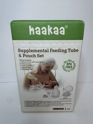 Sistema de Enfermería Suplementaria Haakaa Tubo de Alimentación y Bolsa Set - Totalmente Nuevo Foto 1 de 4