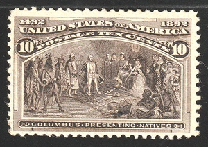 jis36 US BRIEFMARKE SC# 237 10c 1892 * postfrisch F OG LH CV 62,50 $ 411 - Bild 1 von 2