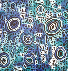 Grasstree Gallery - CHARMAINE PWERLE-120 x 120cm -Minnie Pwerle's Grandaughter - Picture 1 of 6