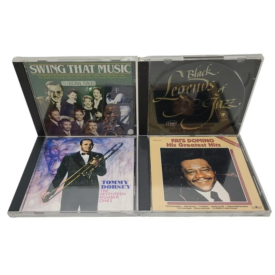 Jazz Blues CD Lot of 4 - Tommy Dorsey, Black Legends of Jazz, Fats Domino & MORE Foto 1 de 4
