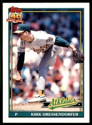 1991 TOPPS TRADED KIRK DRESSENDORFER OAKLAND ATHLETICS #35T - Image 1 of 2