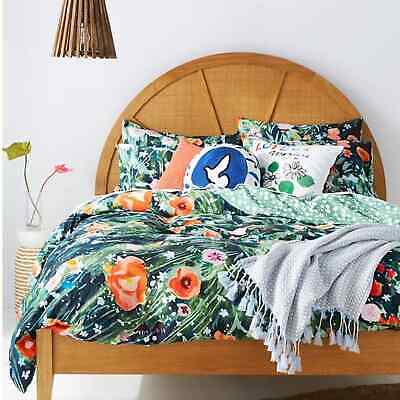 Anthropologie Holly Organic Cotton Duvet Cover Queen NEW • 192.63$