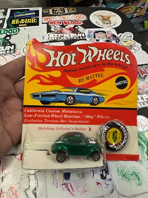 SEALED Vintage Unpunch 1967 HOT WHEELS Redline CUSTOM Volkswagen Green HK RARE - Image 1 of 4