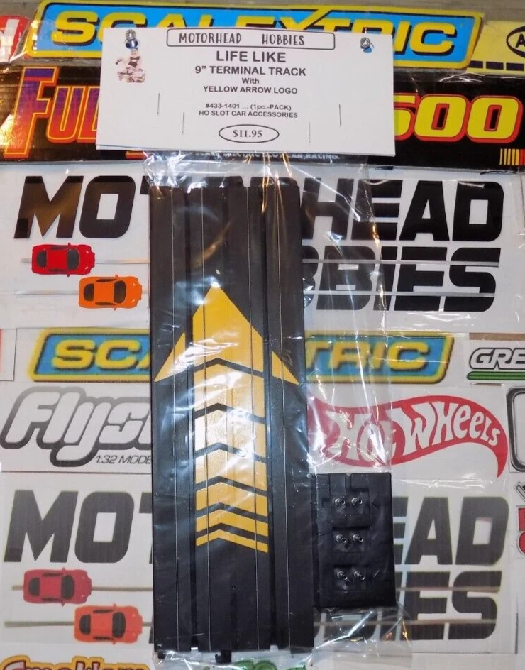 LIFE-LIKE, 9" TERMINAL DE ALIMENTACIÓN HO TRACK, LOGOTIPO DE FLECHA AMARILLA, #433-1401, (1 PAQUETE) Foto 1 de 1