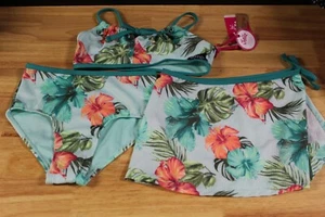 Justice Girls 3 Piece Swimset-Teal - Large (12/14)-NWT - Picture 1 of 4