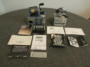VTG LOT(2) DAIWA FISHING REELS W/BOX & MANUAL 208RL SILVERCAST + MILLIONAIRE - Picture 1 of 12