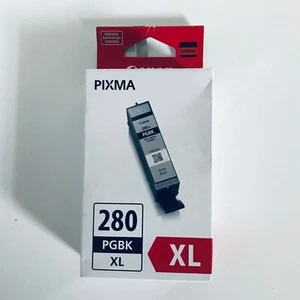 Genuine Canon Pixma PGBK 280 XL PGI-280XL BLACK Ink Cartridge OEM Box - Picture 1 of 4