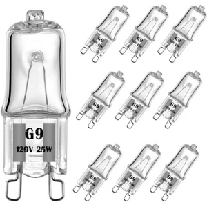10 Pack G9 Bulbs 25W Warm White T4 Type 2 Pin Base Light Bulb 120V Fast Ship - Picture 1 of 9