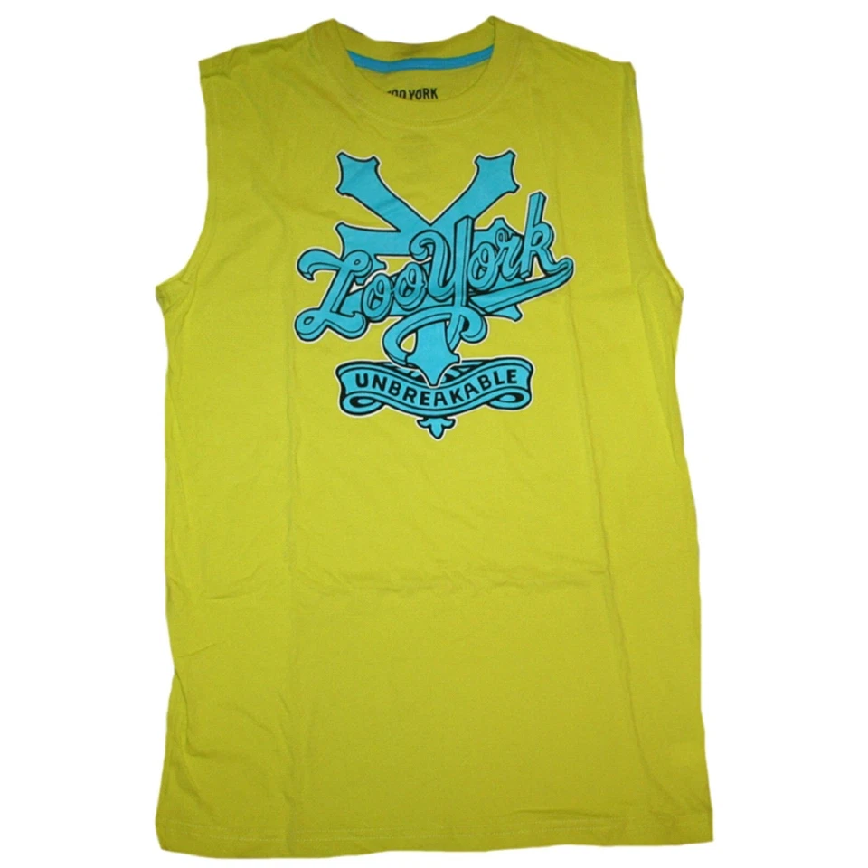 Camiseta Zoo York Amarilla/Verde Big Boys Músculo Irrompible - Talla L 16/18 - Nueva con Etiquetas Foto 1 de 3