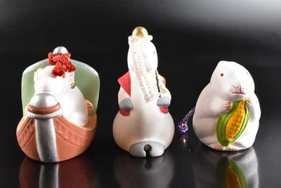 U6692: Cerámica japonesa Dorei CAMPANA DE TIERRA Paquete venta ORNAMENTOS objeto obra de arte Foto 1 de 4