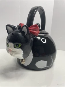 Teiera gatto vintage Via Ancona metallo gattino gatto fischio bollitore teiera - Foto 1 di 4