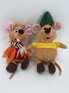 Disney JAQ & GUS Peluche Cenicienta 9" Peluche Ratones Con Rastro Difícil de Encontrar - Imagen 1 de 6
