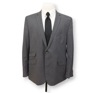 KENNETH COLE mens gray wool polyester sport coat suit jacket blazer 46 R - Picture 1 of 10