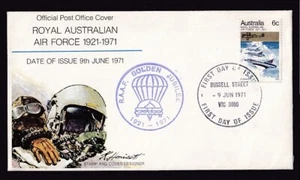 AUSTRALIA #499 CACHETED & UNADDRESSED 1ST DAY HONISETT COVER RAAF 1921-1971 - Picture 1 of 2