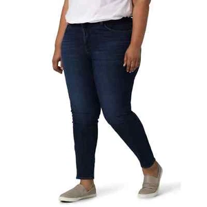 Women’s Lee High Rise Skinny Ankle Blue Denim Jeans Pants Size 26 W Med - Picture 1 of 4