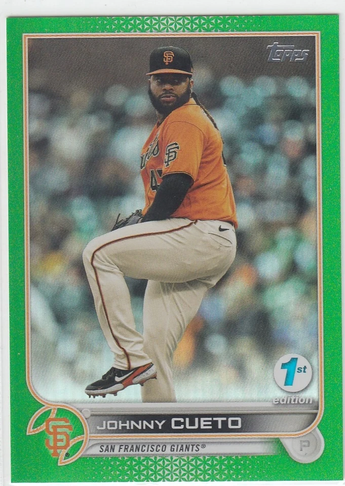 JOHNNY CUETO /150 TOPPS 1ST FIRST EDITION GREEN FOIL GIANTS #73 2022 22 - Image 1 of 1