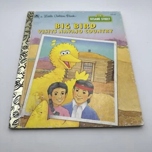 A Little Golden Book- Sesame Street - Big Bird Visits Navajo Country 1992 - Picture 1 of 4