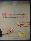 1951 Old Gold Cigarettes Companionship Fine Tobaccos Vintage Print Ad 12211