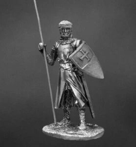 ⭐️Knight Templar UNPAINTED. Tin Soldiers 54mm 1/32⭐️ - Picture 1 of 3