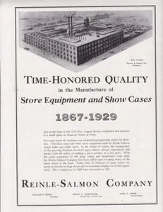 Original 1929 Reinle-Salmon Co Baltimore Print-Ad/ 1867-1929 near Ravens Stadium - Picture 1 of 1