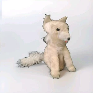 Vintage BOOTS Stuffed Fluffy Dog Plush Pyjama Case Rigid Body 18" RETRO 80's - Picture 1 of 9