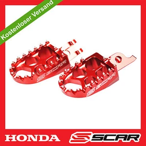 FOOTPEGS FOOTPEGS HONDA CR 125 CR-F CRF 150 250 450 CRF250R CRF450R RED SCAR - Picture 1 of 1