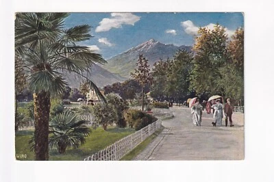 D4844) MERANO - Giselapromenade donna con cappello ombrello e cane - Immagine 1 di 2