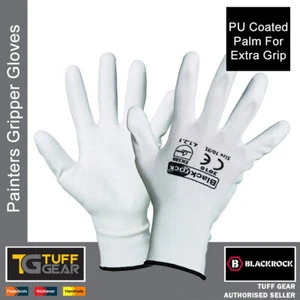 Guantes ligeros de agarre con pinza pintora Blackrock blancos calibre 13 - Imagen 1 de 5