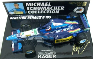 MIB Schumacher Collection Benetton Renault B 195, Die Cast 1:43, Kager, 1995 - Bild 1 von 4