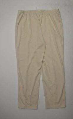 Pantalones informales Blair cosidos al frente para mujer 20 blanco roto poliéster frente plano Foto 1 de 4